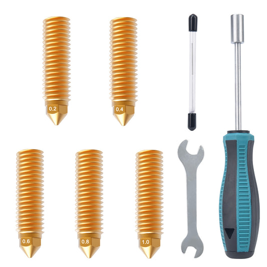 Original 16 PCS Messing Düse Kit/0.2 + 0.4 + 0.6 + 0.8 + 1,0mm Für SW-X3/ SW-X4
